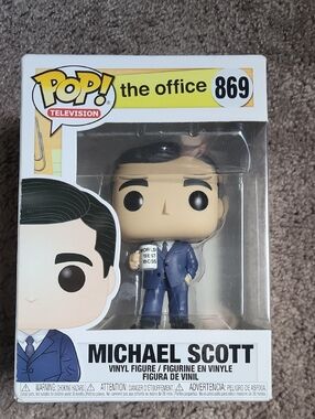 Funko Michael Scott Pop! Vinyl - Blue Suit with Mug